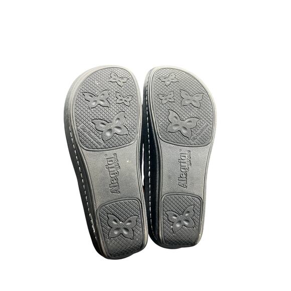 🩴 Alegria 7 Colorful Paisley Leather Thong Sandals Comfort Footbed Boho Y2K 90s - Picture 4 of 6